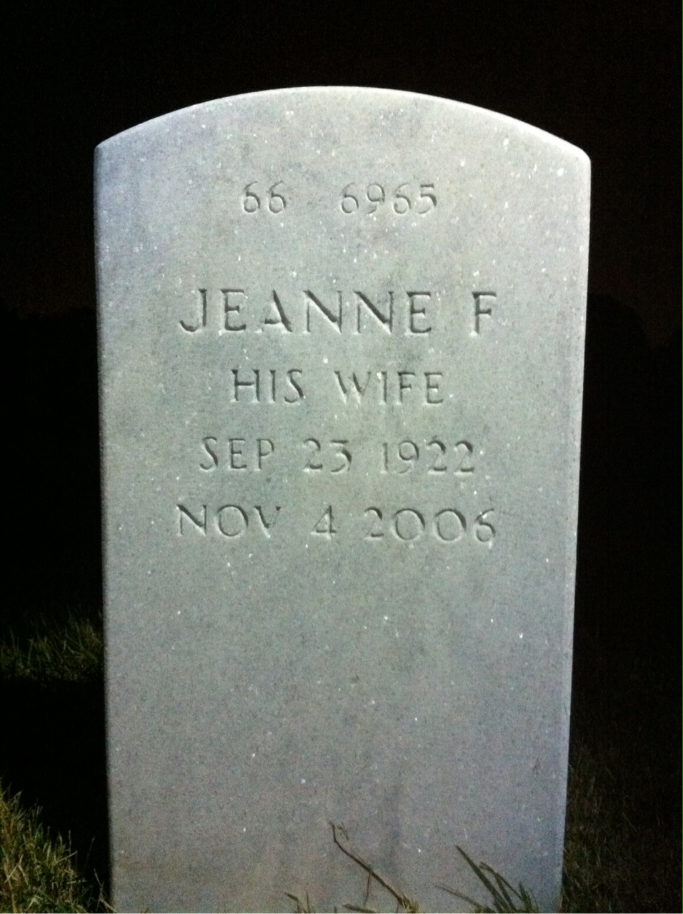 Back of headstone — William Weinischke