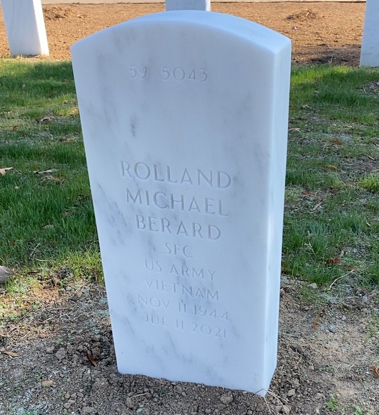 Back of headstone — Diane Berard