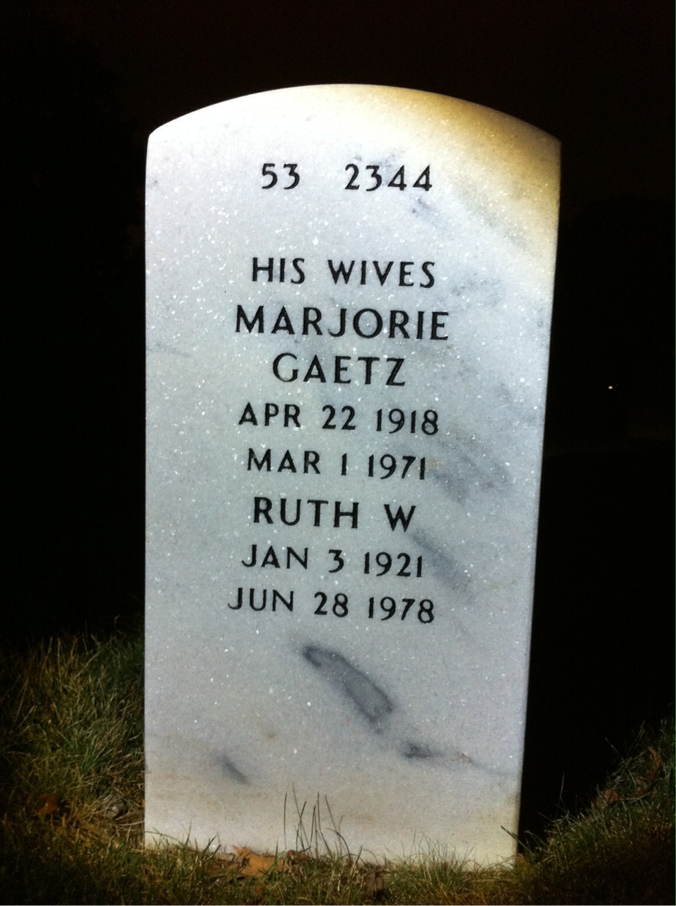 Back of headstone — Dale Hogoboom