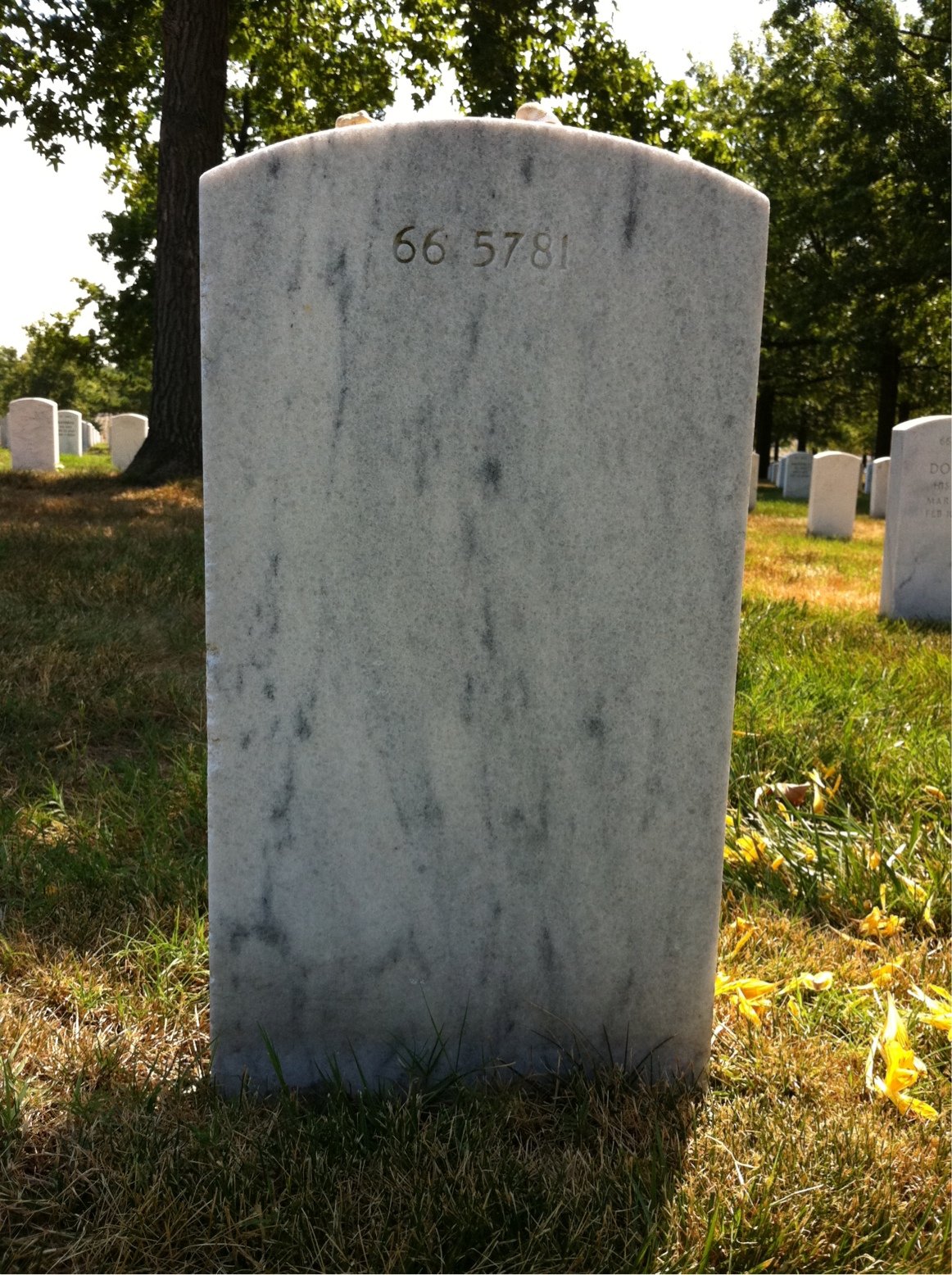 Back of headstone — John P Dillon