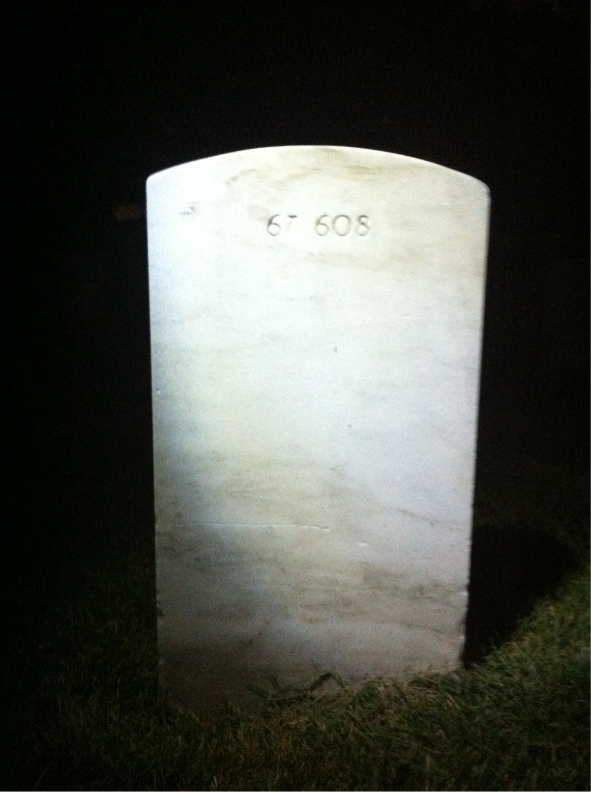 Back of headstone — Daniel Murphy