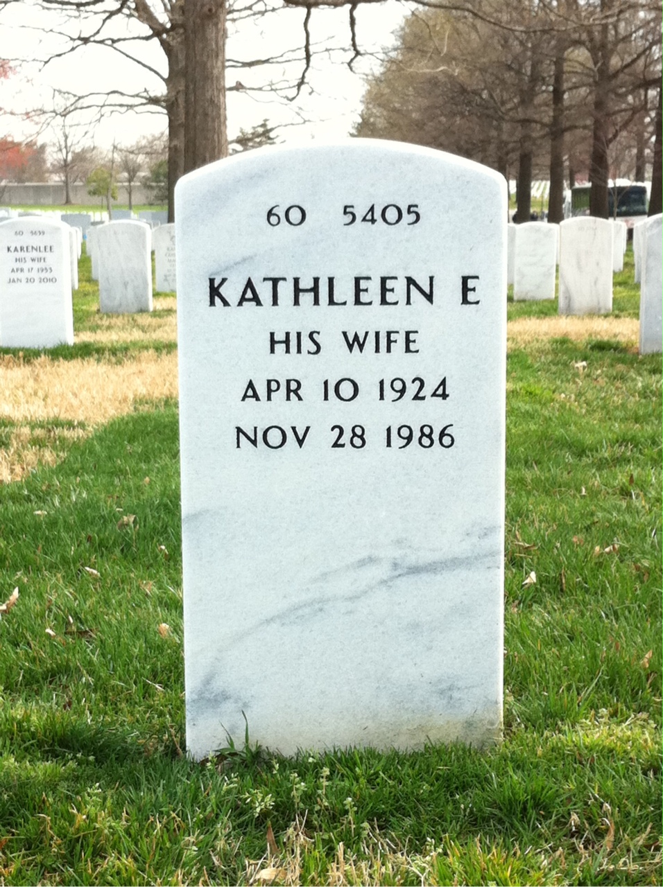 Back of headstone — Jimmy Allen