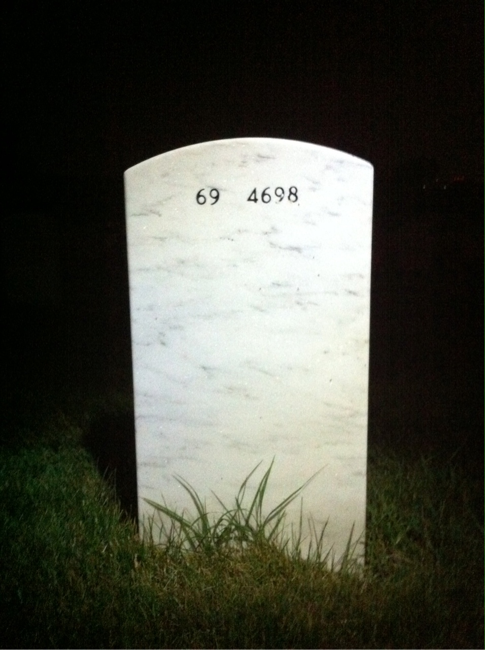 Back of headstone — Arturo Bayona