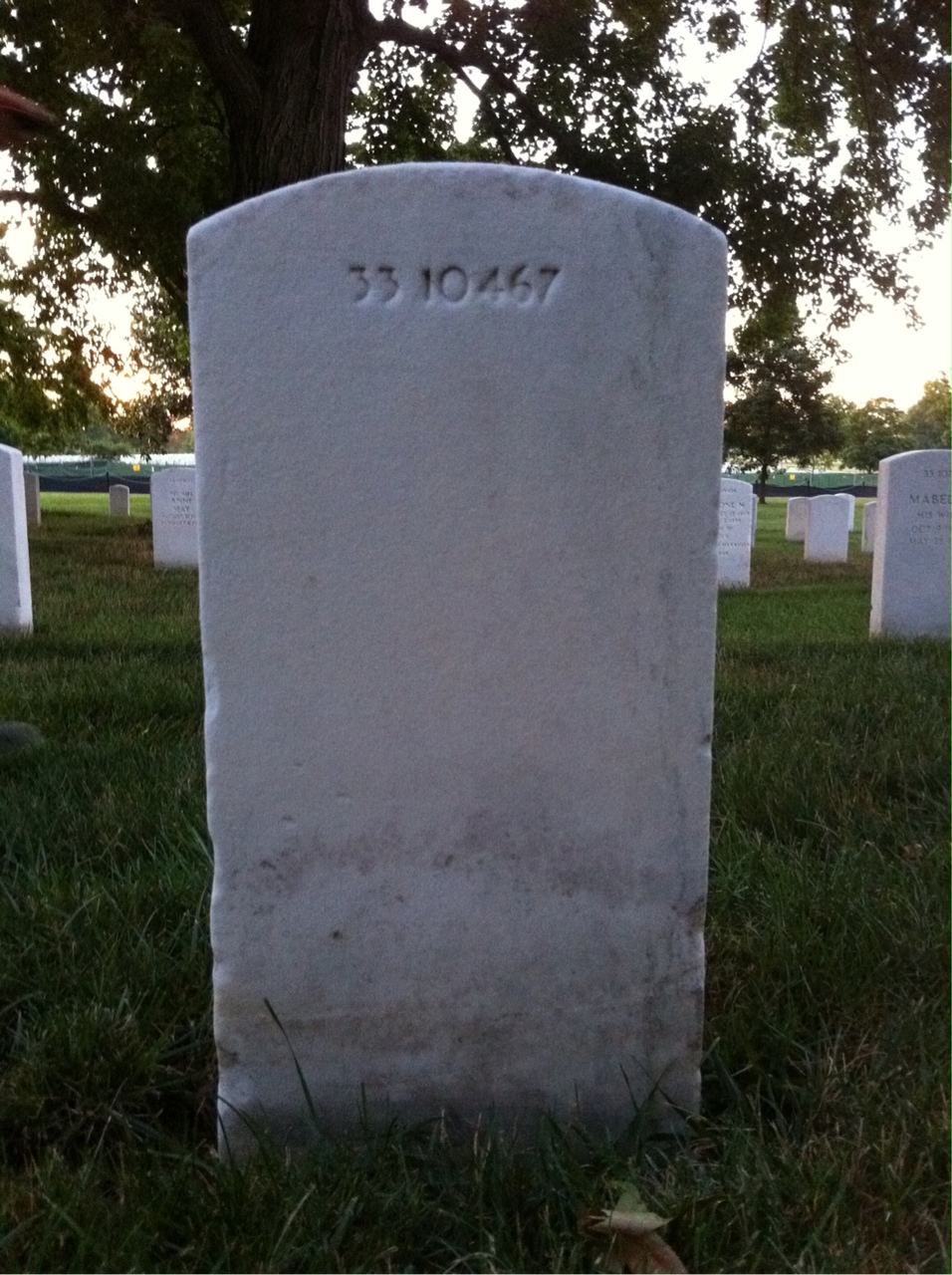 Back of headstone — Robert Aiken