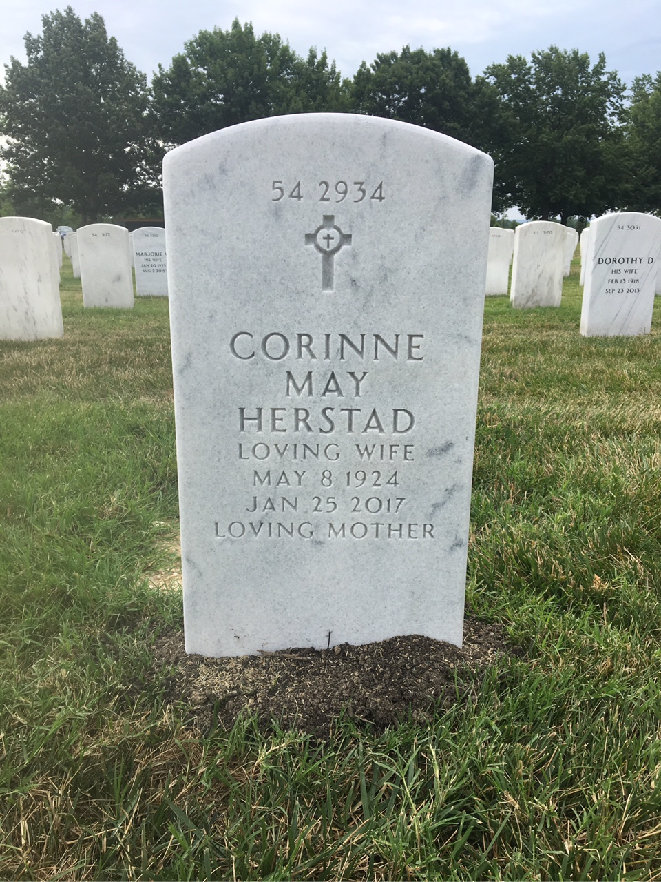 Back of headstone — George Mikulak