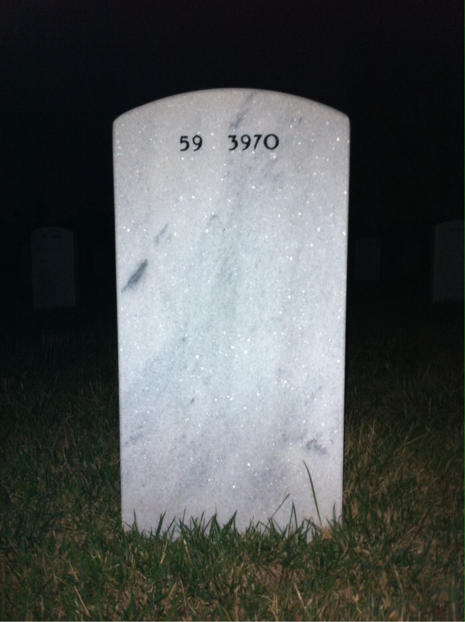 Back of headstone — Samuel Kanouse