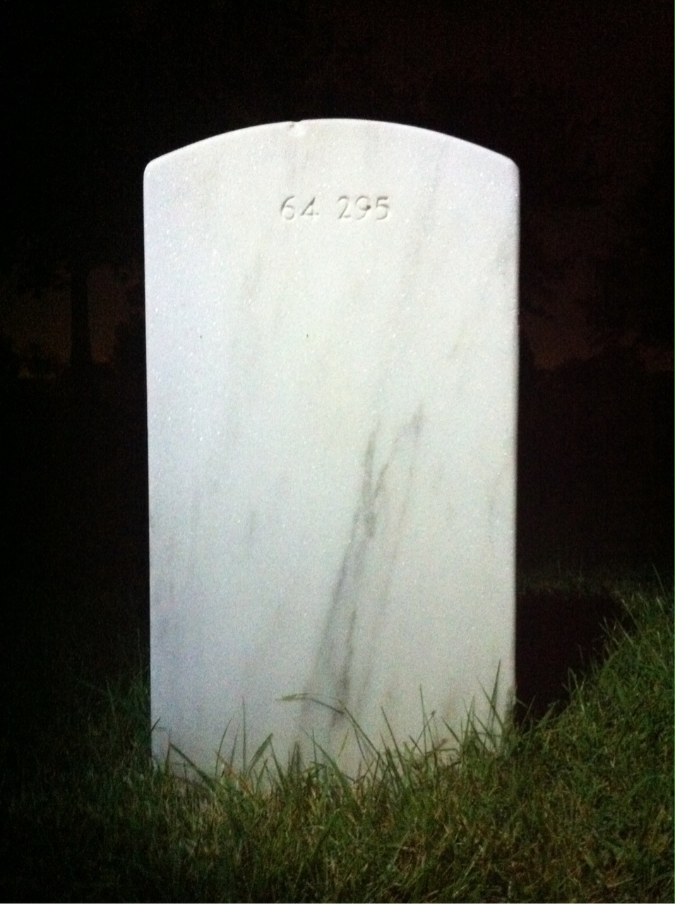 Back of headstone — Deronda Mountain