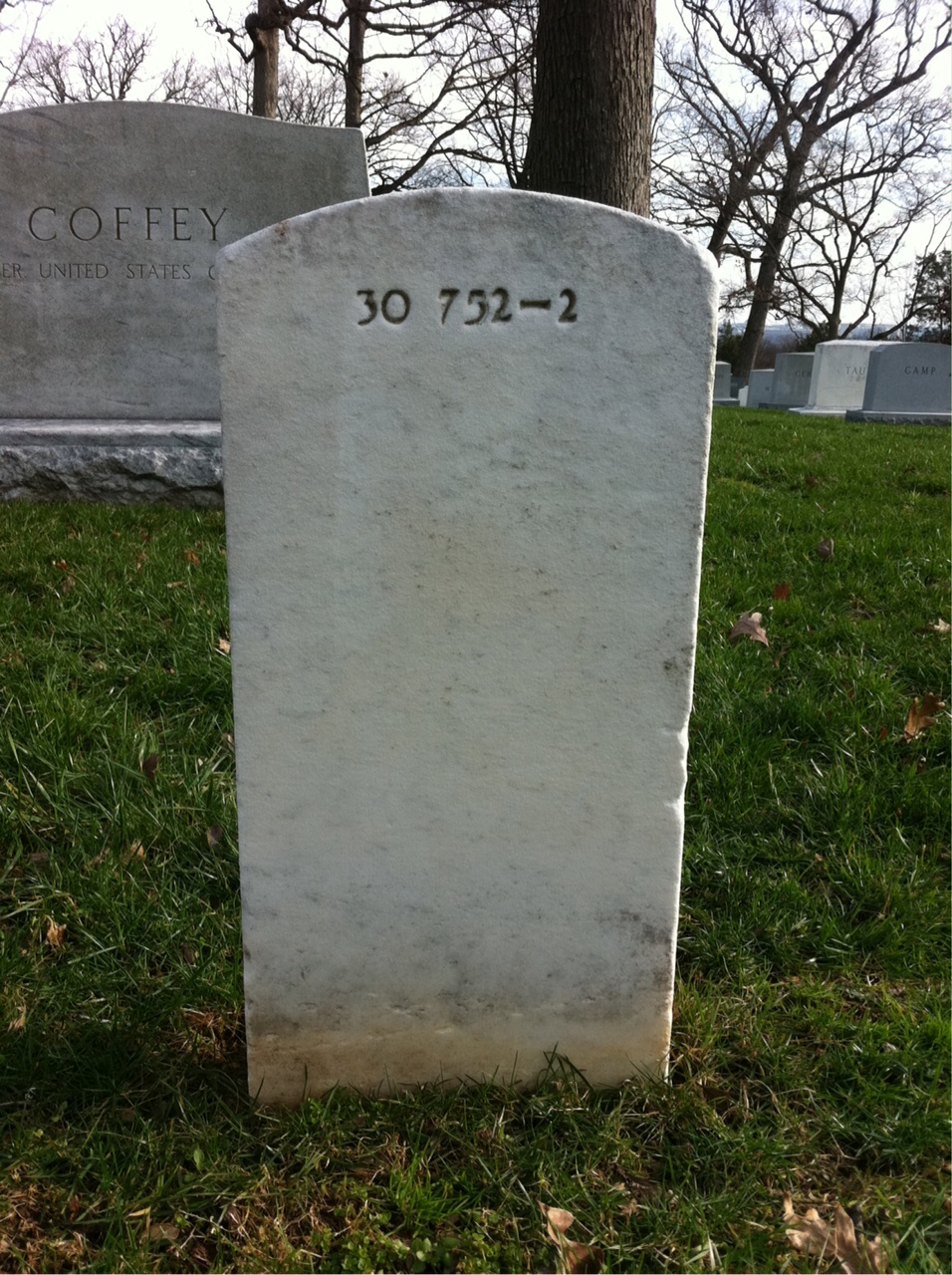 Back of headstone — Charles Gamble