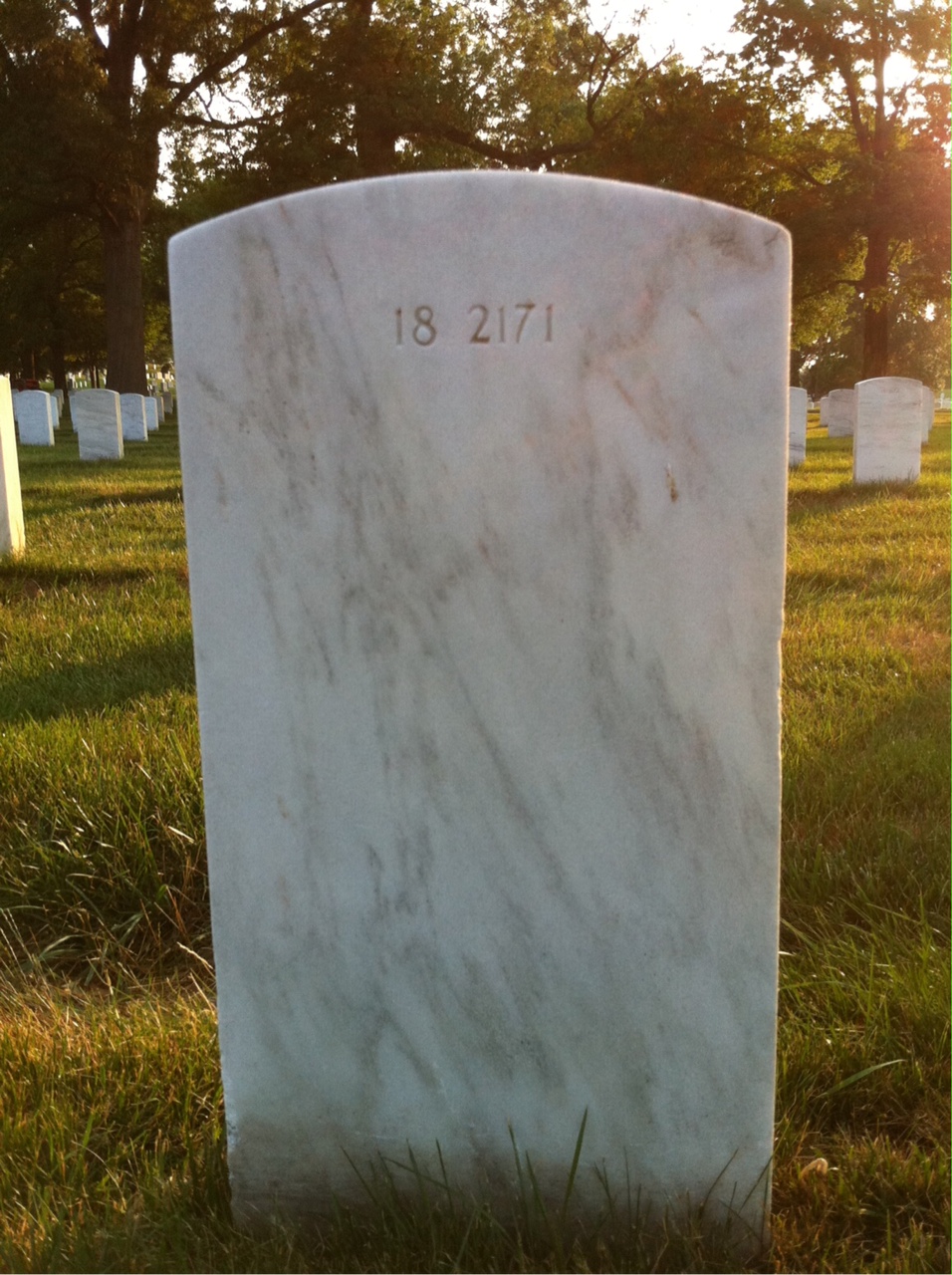 Back of headstone — Kenneth Mills
