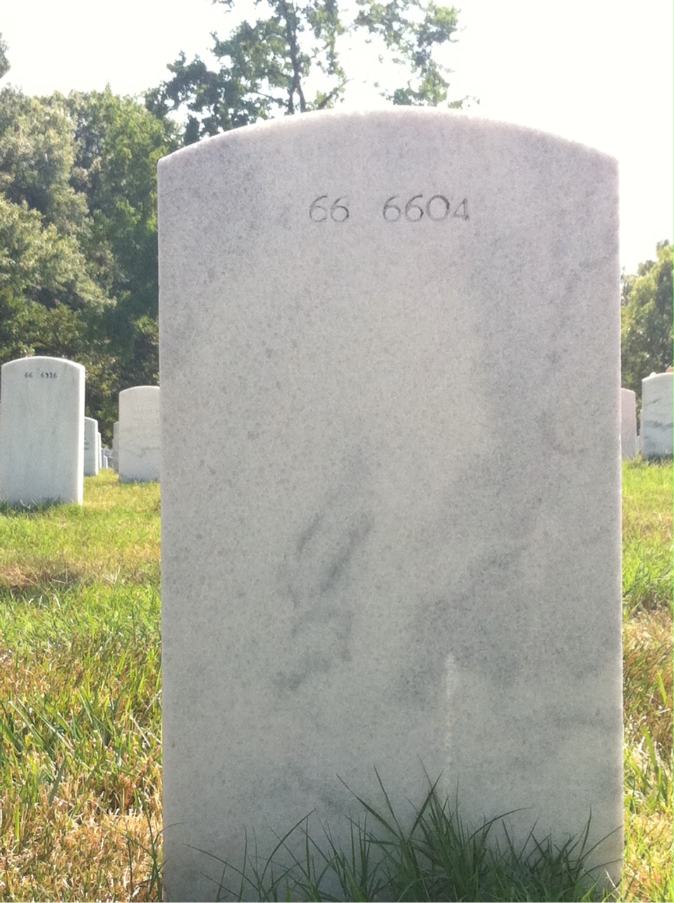 Back of headstone — Samuel Adams