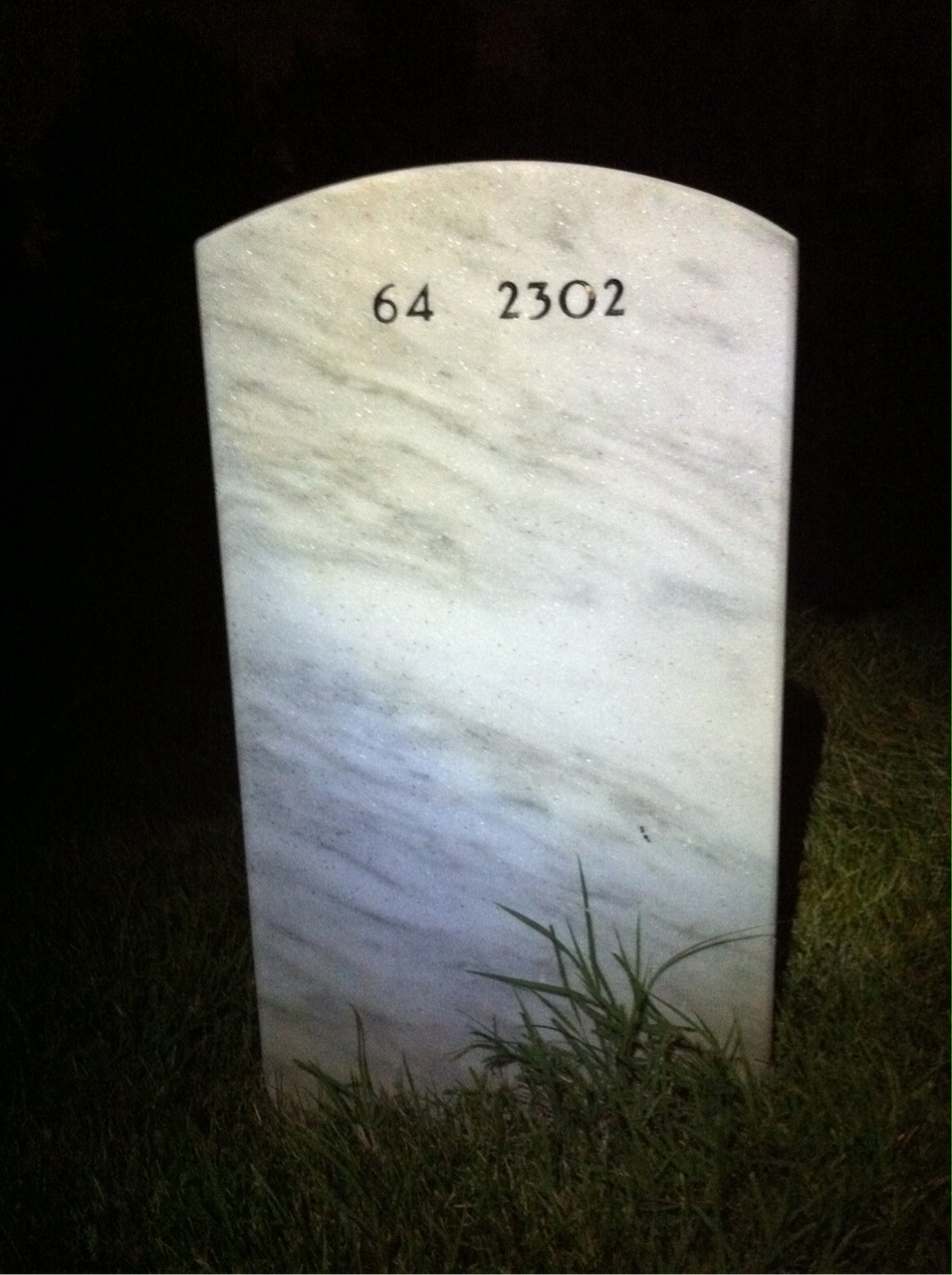 Back of headstone — Mary Kirkley