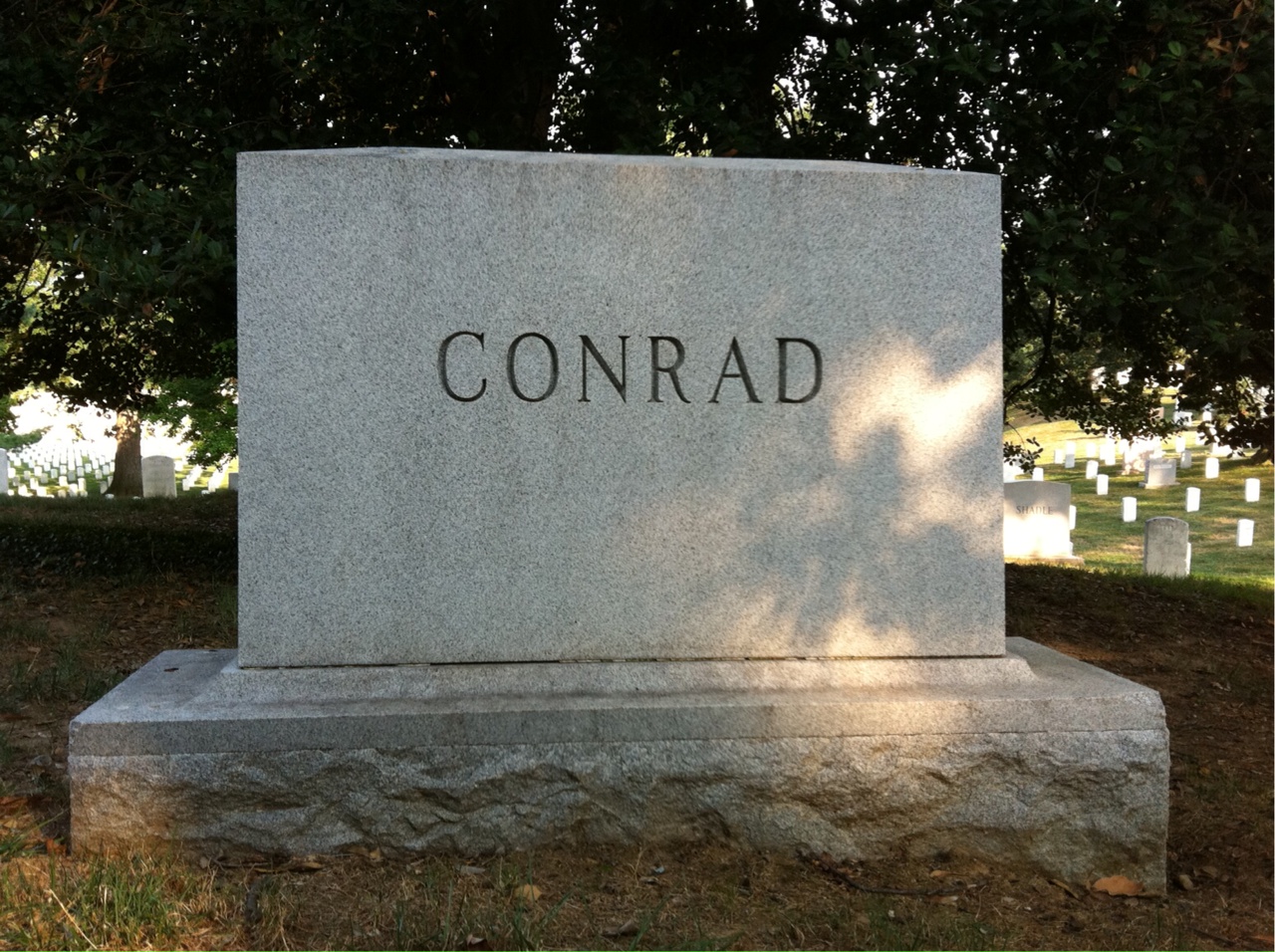 Back of headstone — Nellie Conrad