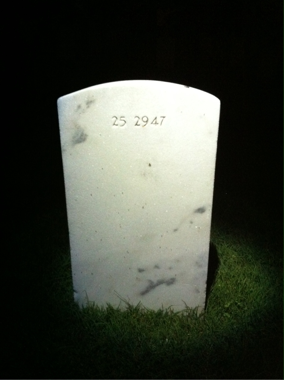 Back of headstone — Maria Morrow