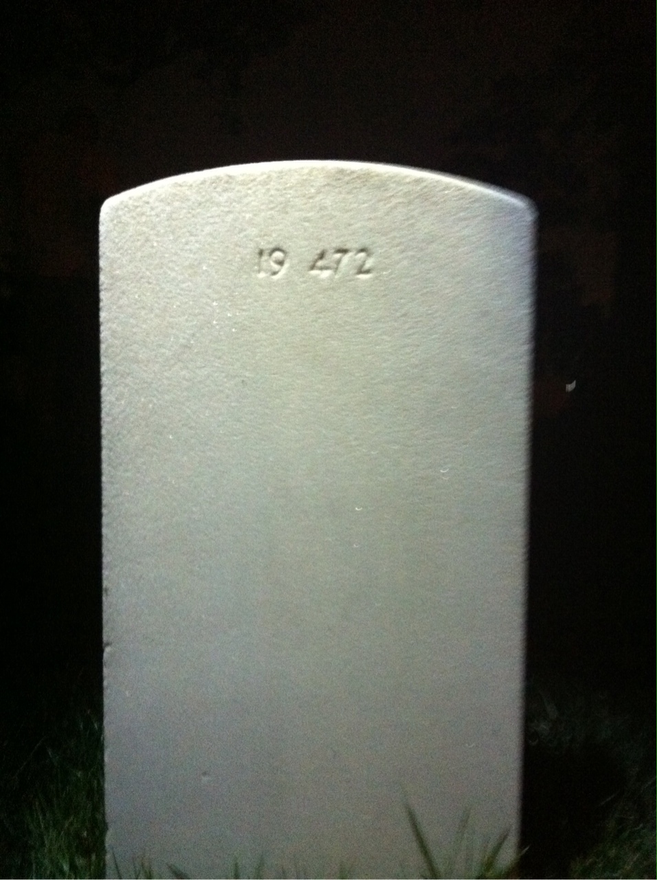 Back of headstone — Ernest Armstrong