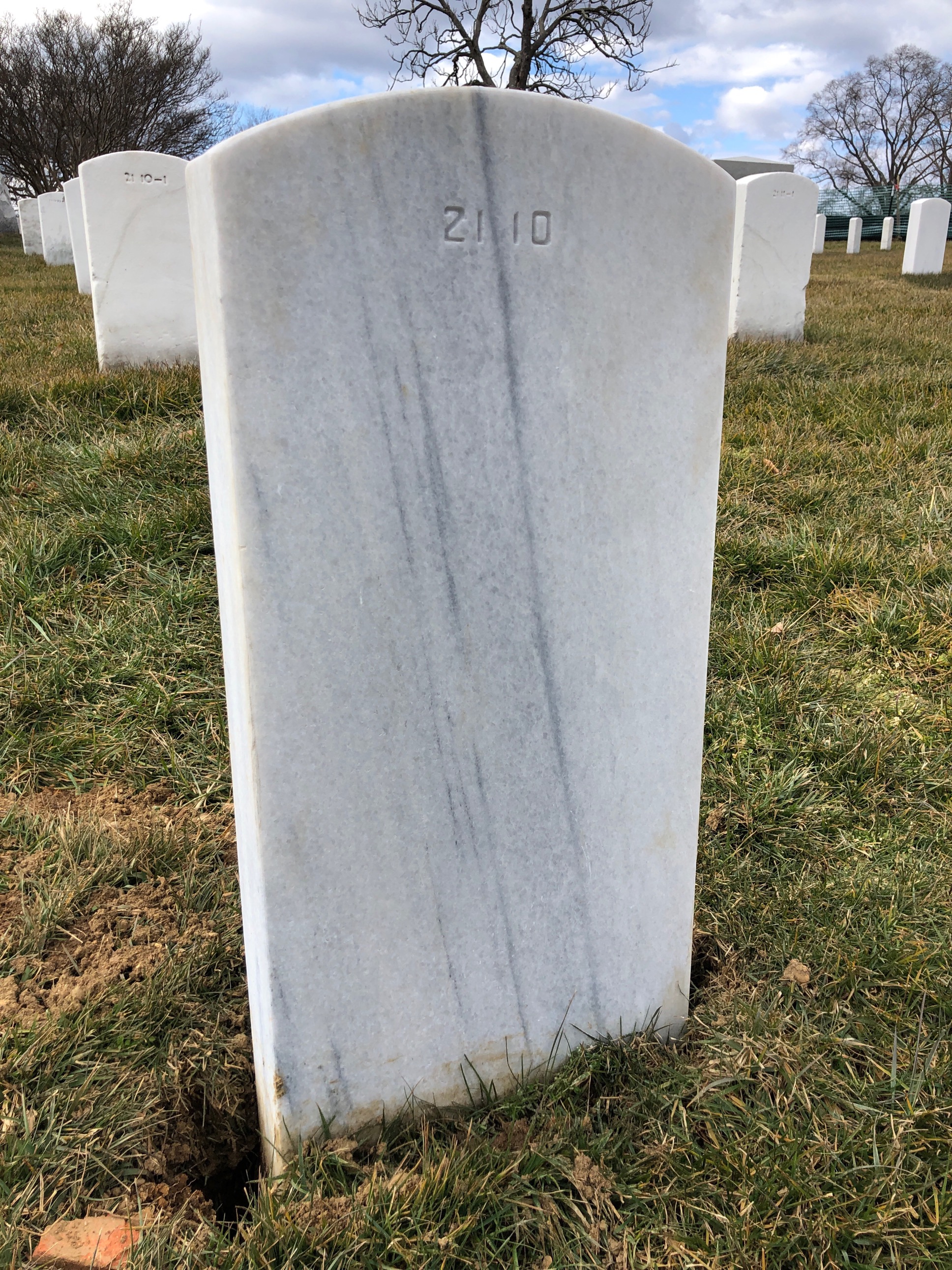 Back of headstone — Jean Allan
