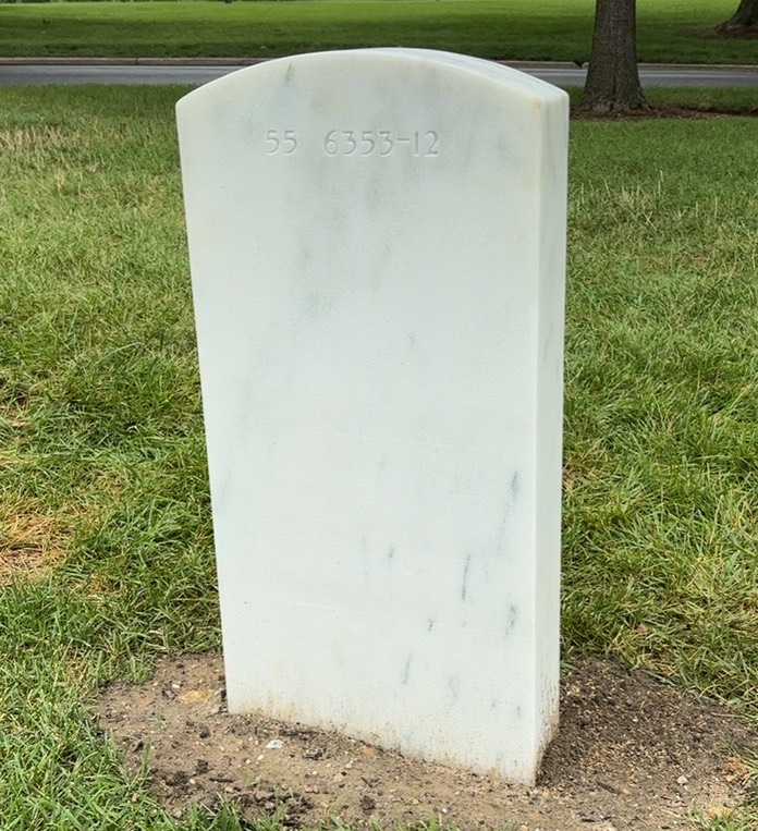 Back of headstone — William Frederick Higgins