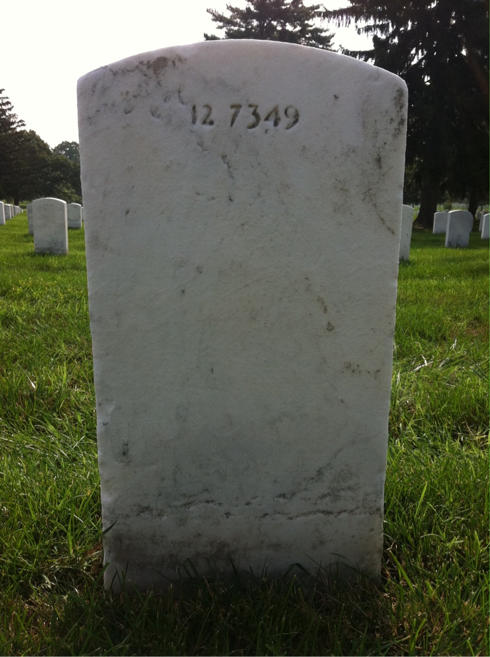 Back of headstone — James Murray