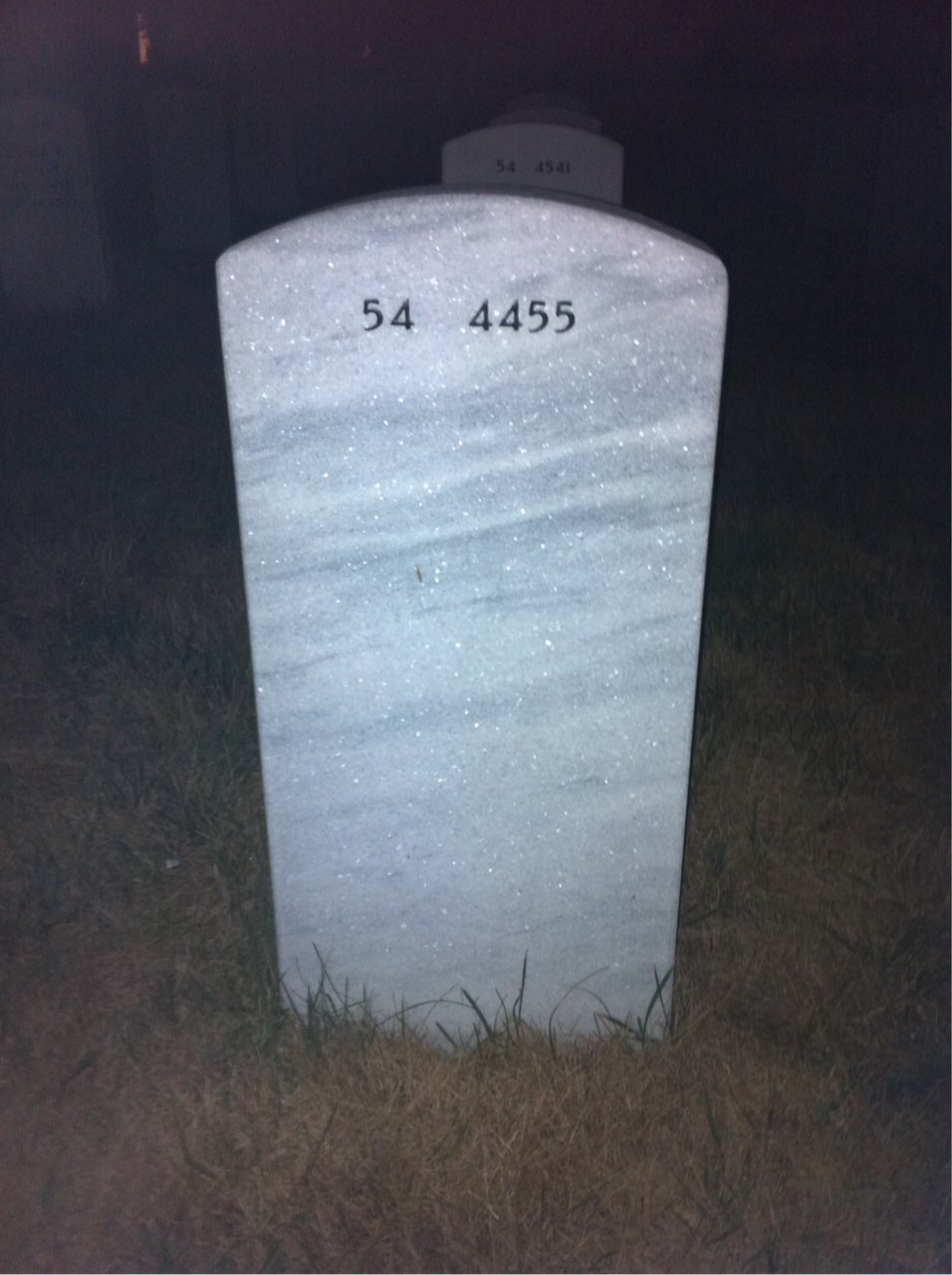 Back of headstone — William O'Connell