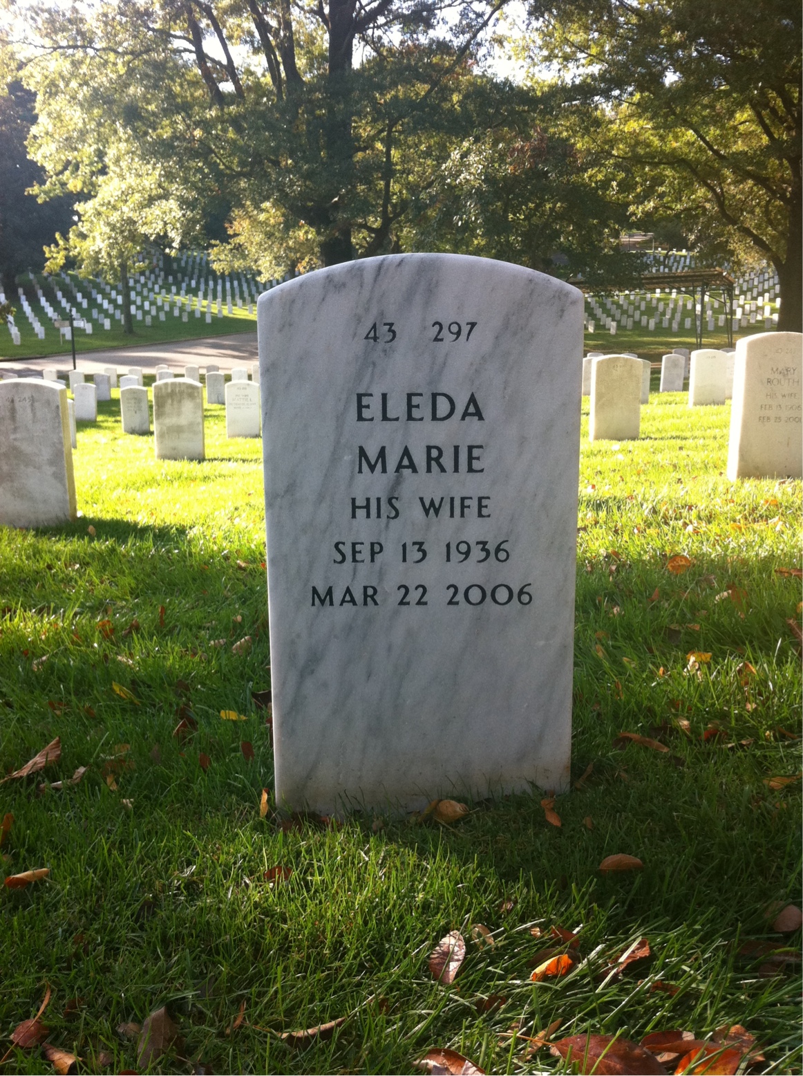 Back of headstone — Terrence Grindall
