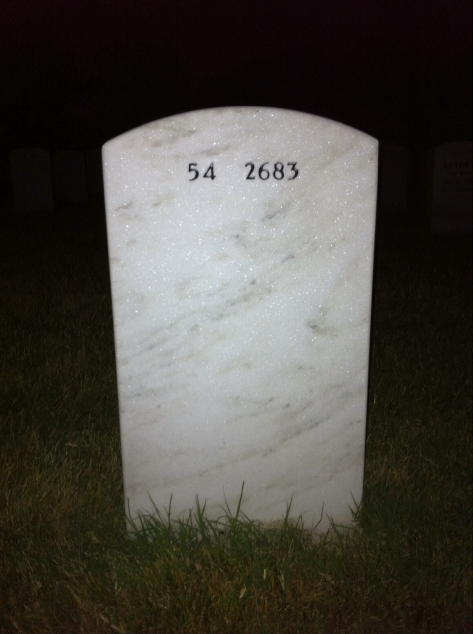 Back of headstone — William Sanders