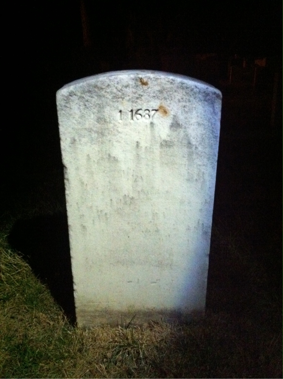 Back of headstone — W Mckenna
