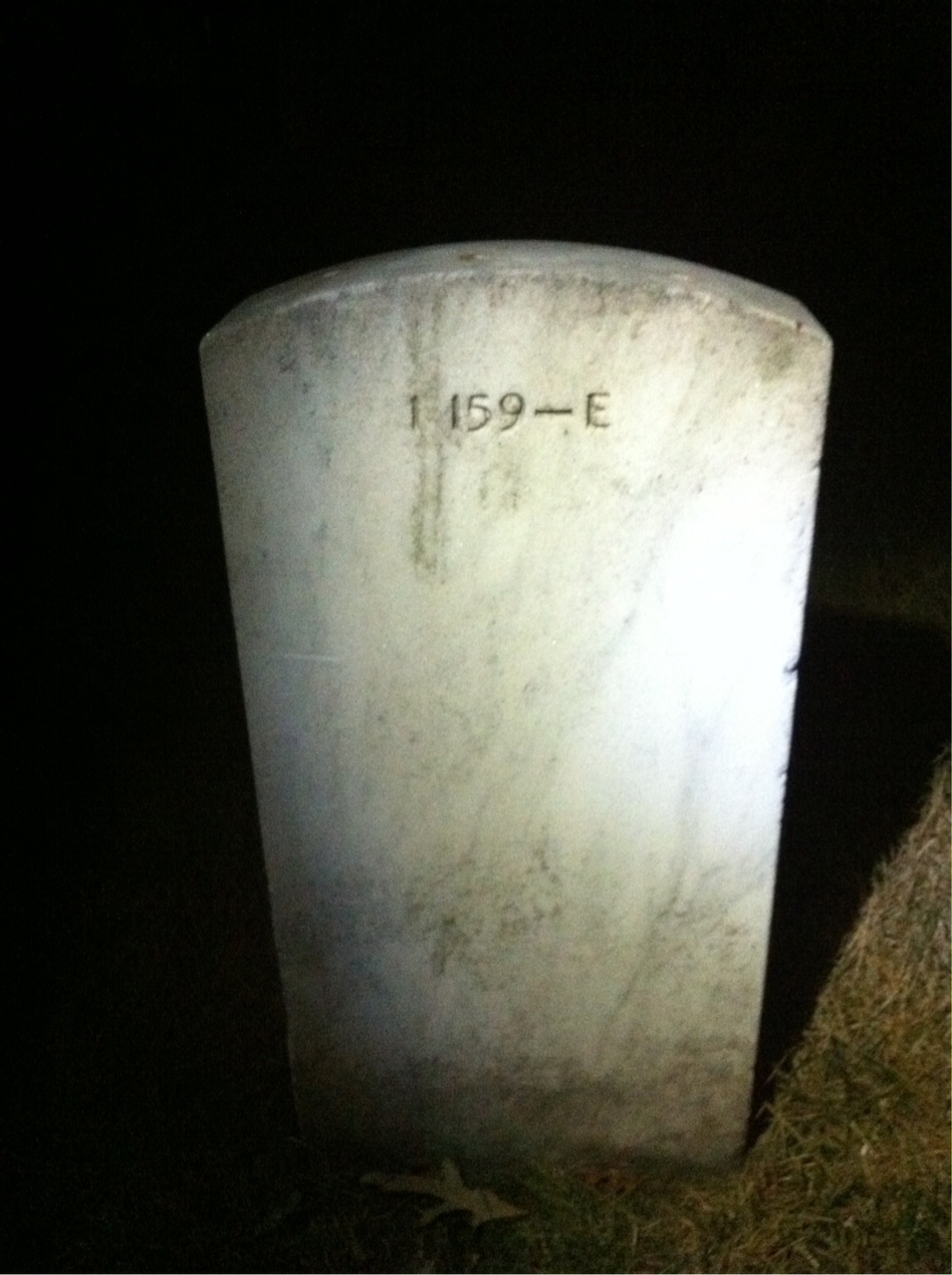 Back of headstone — William Hood