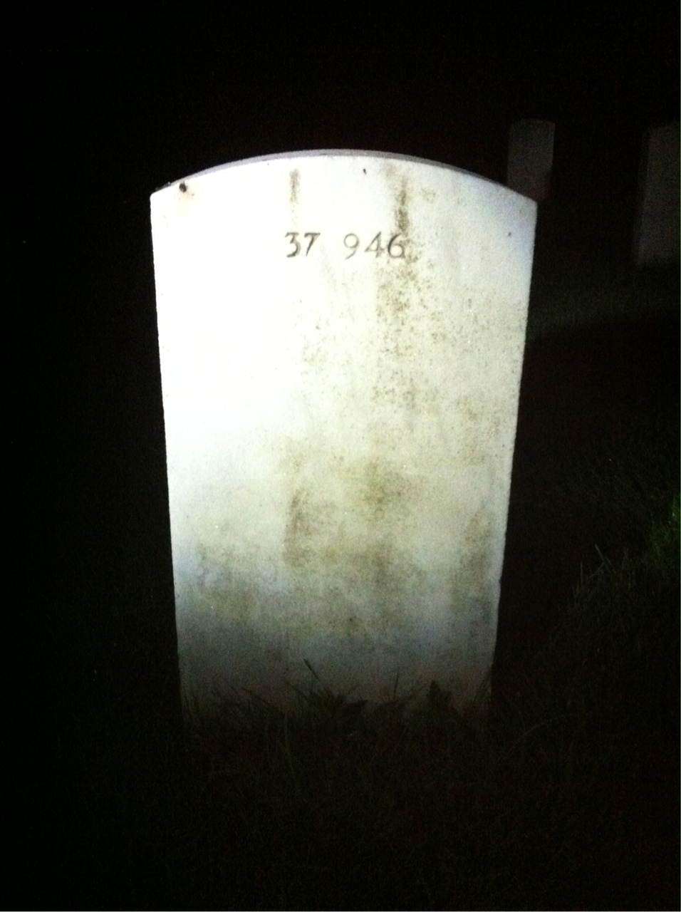Back of headstone — Jack Myers