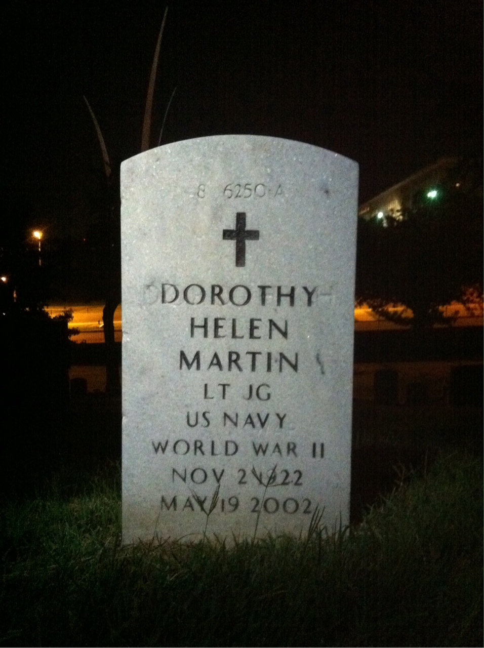 Back of headstone — Homer Moore