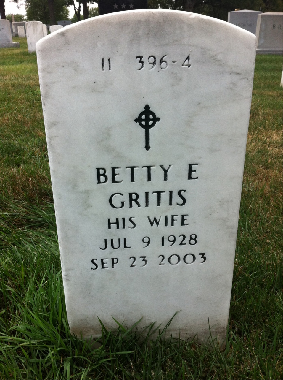 Back of headstone — Peter Economy