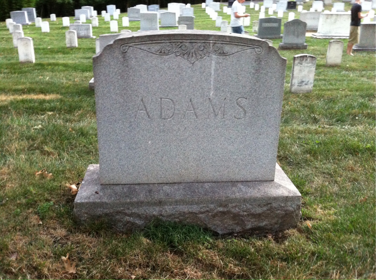 Back of headstone — Eleanor Adams