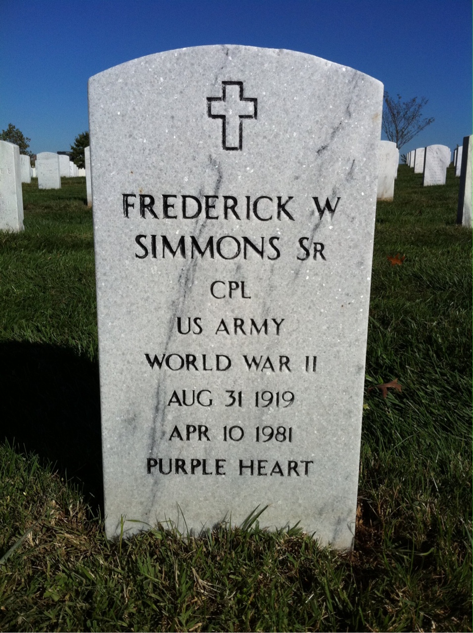 Frederick A Simmons