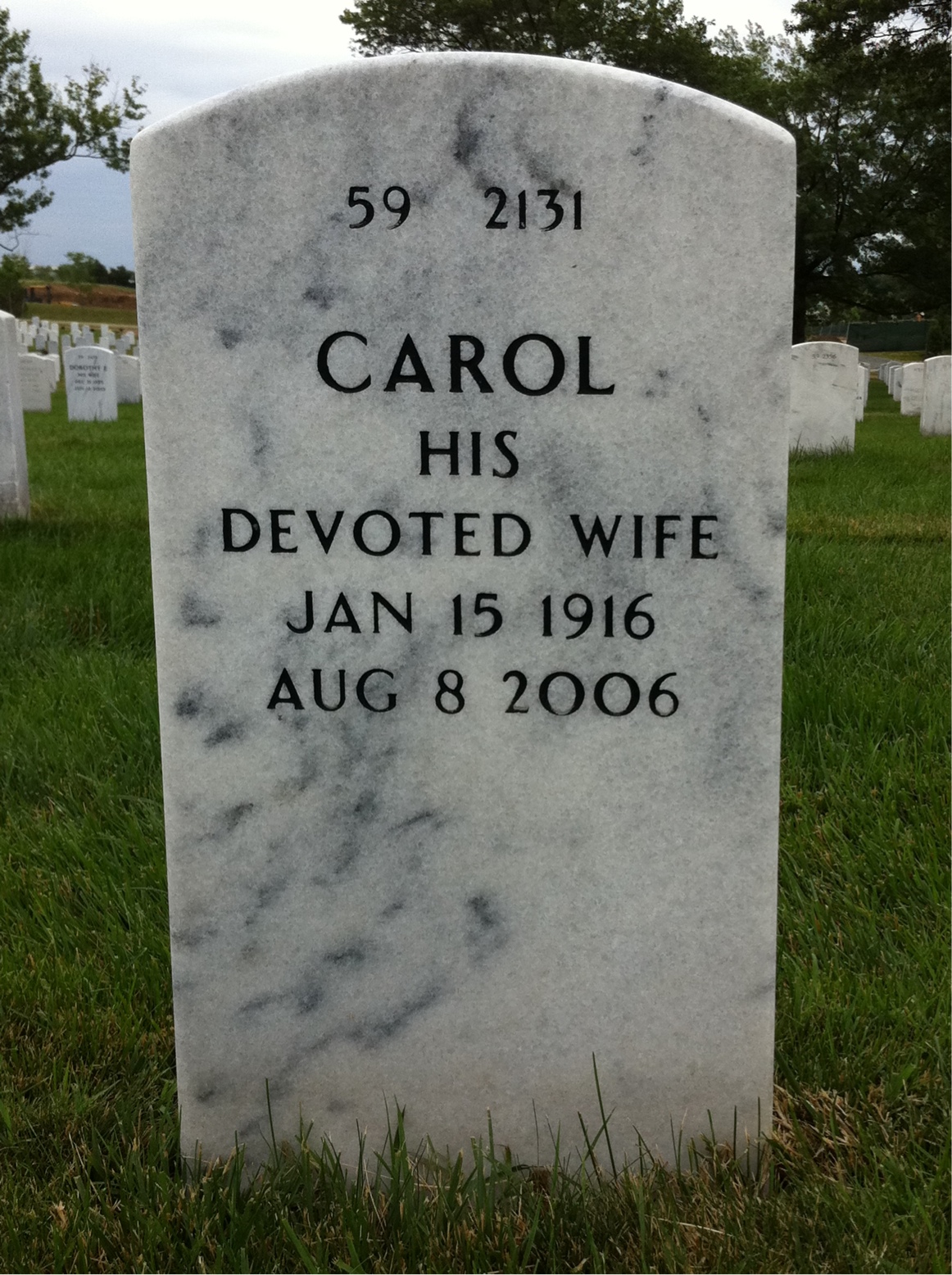 Back of headstone — John Niswander