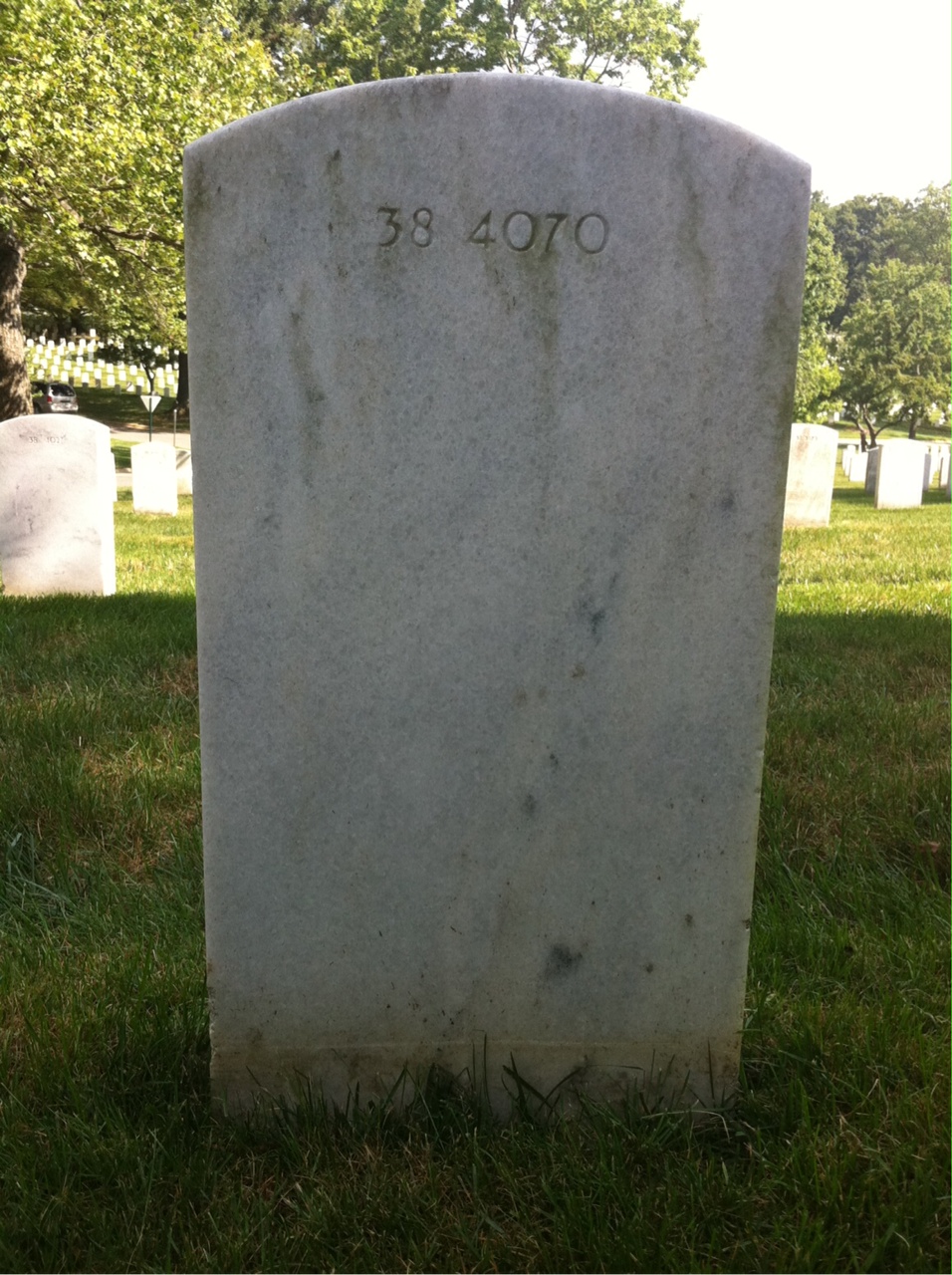 Back of headstone — Ann Mulholland