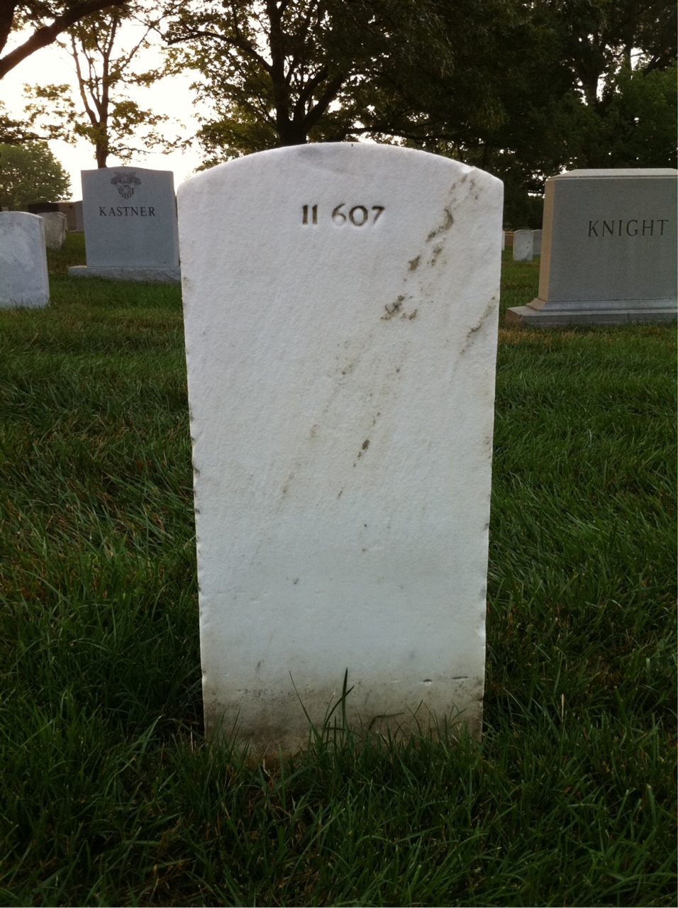 Back of headstone — John Corbly
