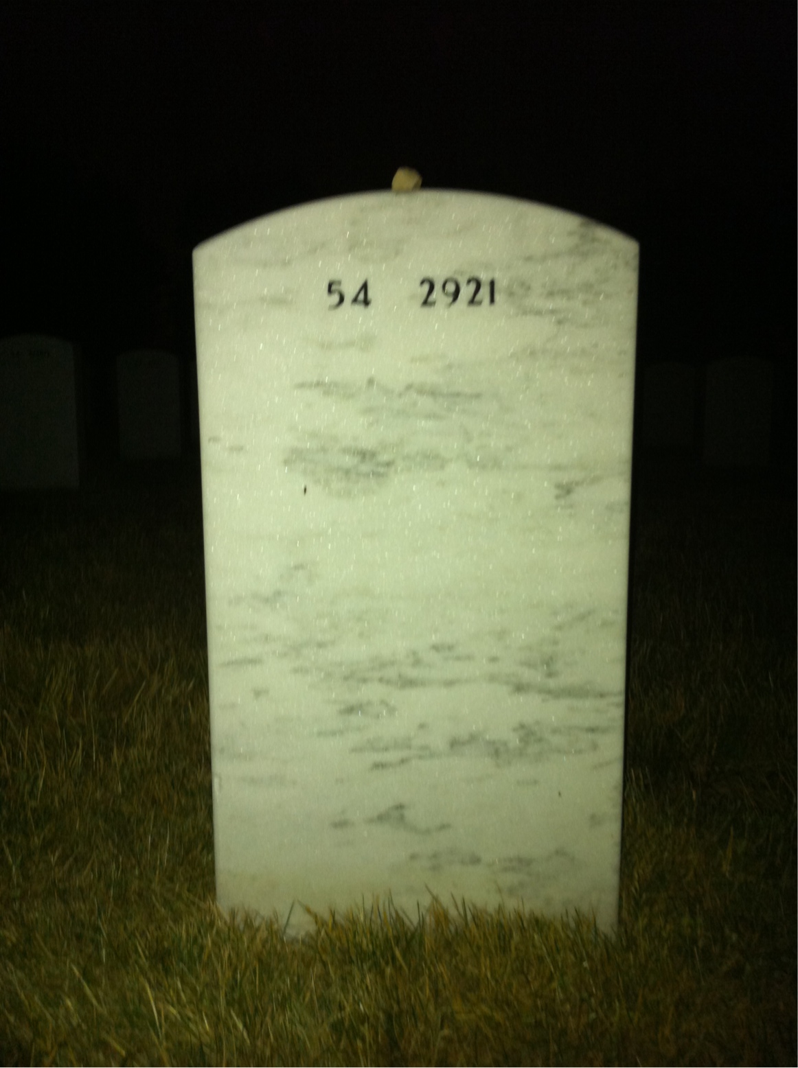 Back of headstone — Robert Cole