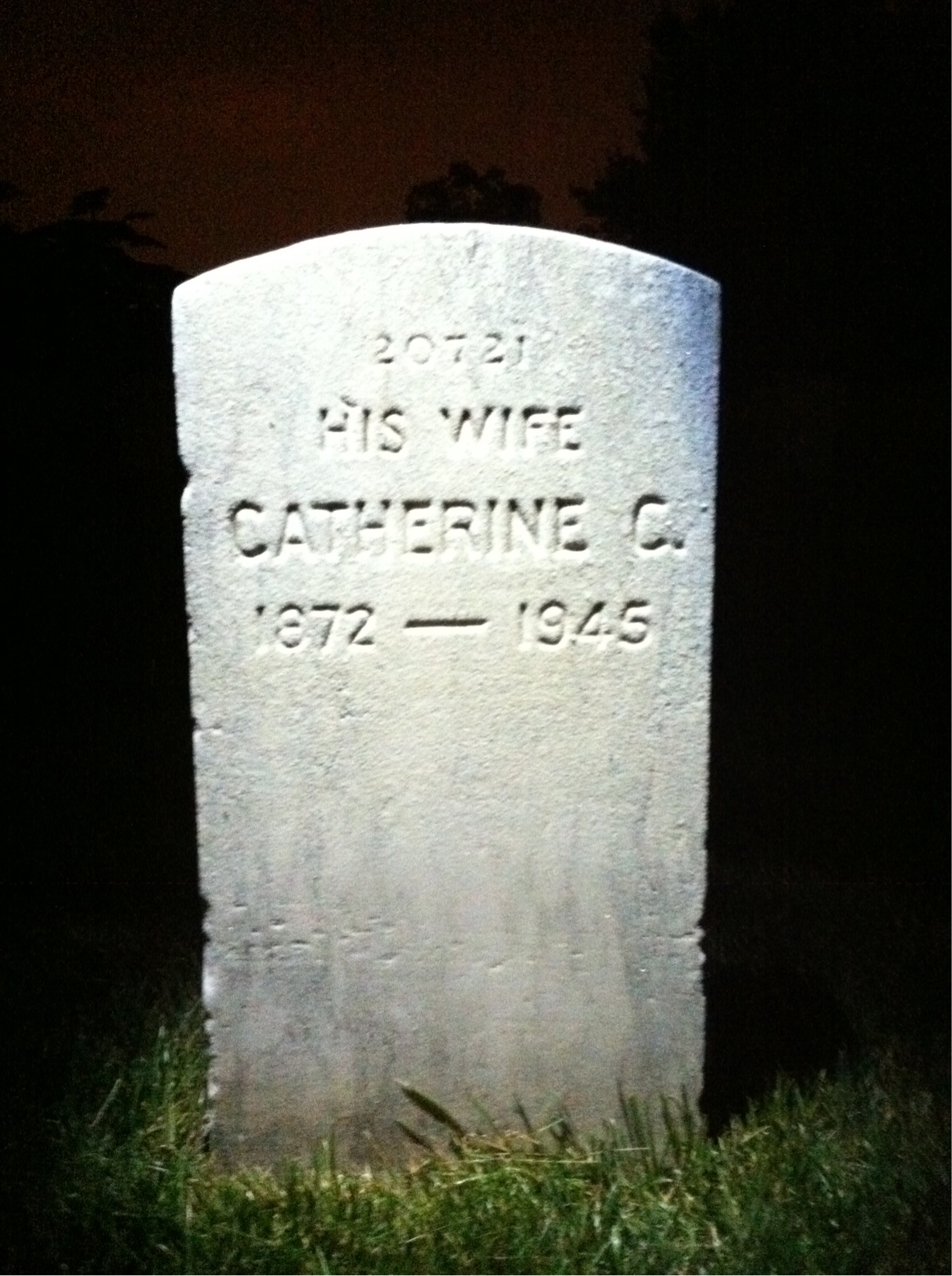 Back of headstone — Thomas Morris