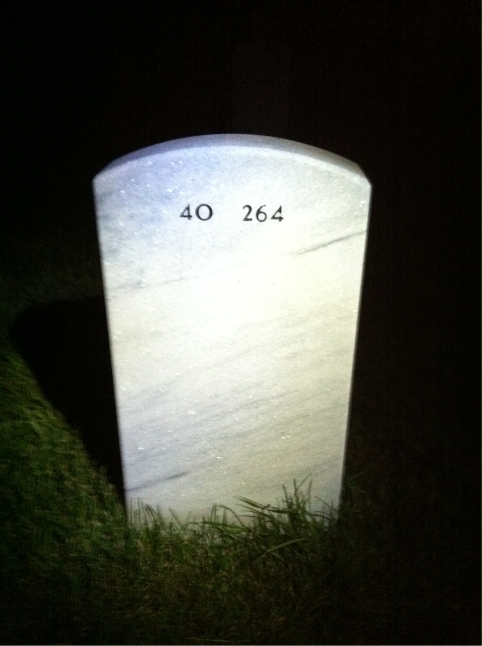Back of headstone — Richard Shaffer