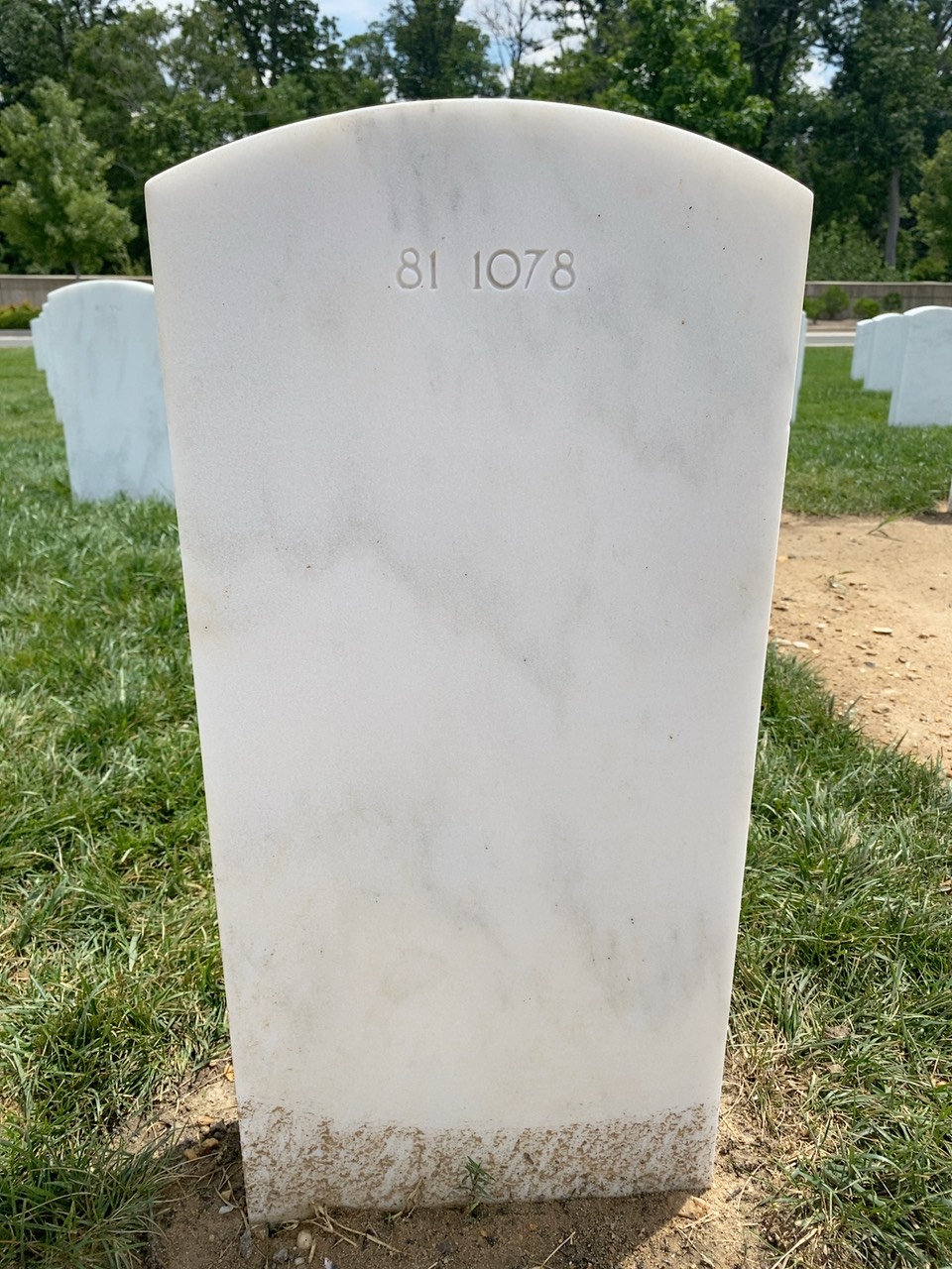 Back of headstone — Raymond Allen