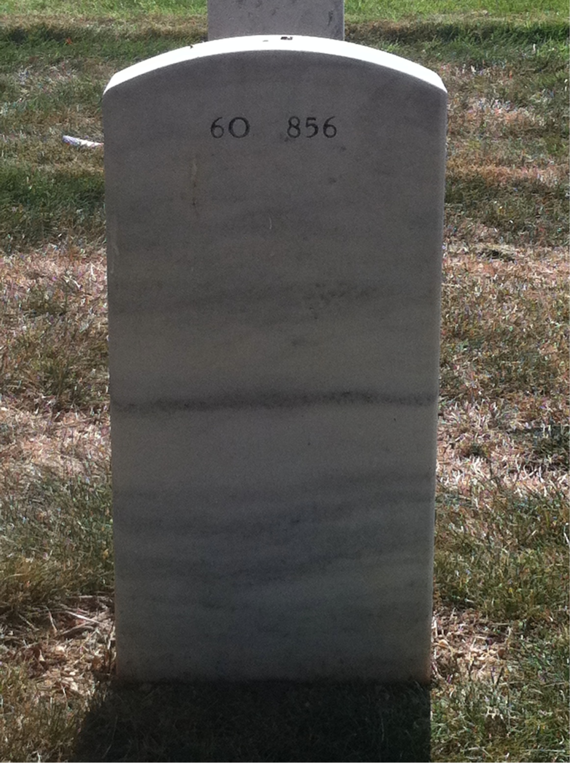 Back of headstone — Harold Doucette