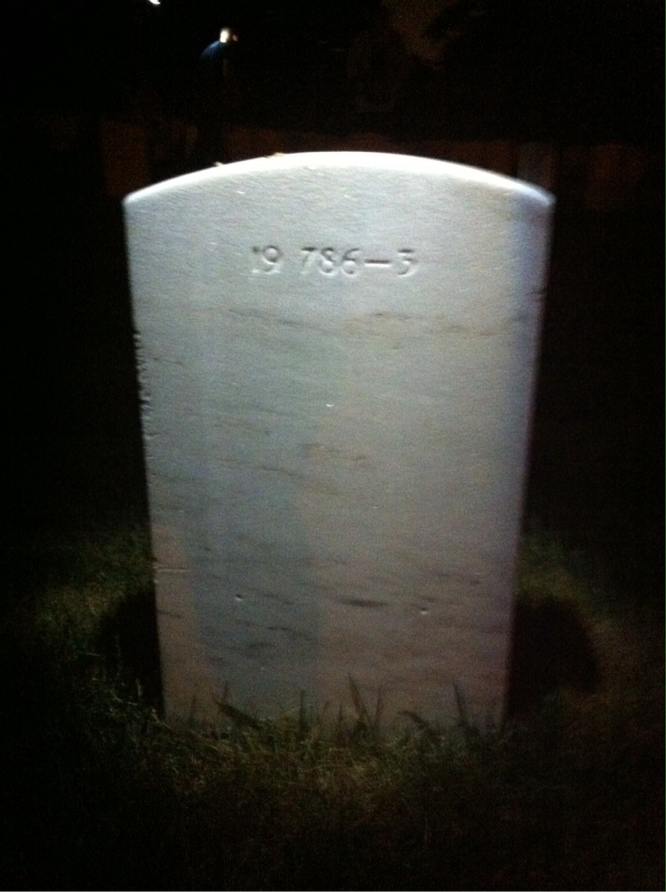 Back of headstone — Margaret Ambush