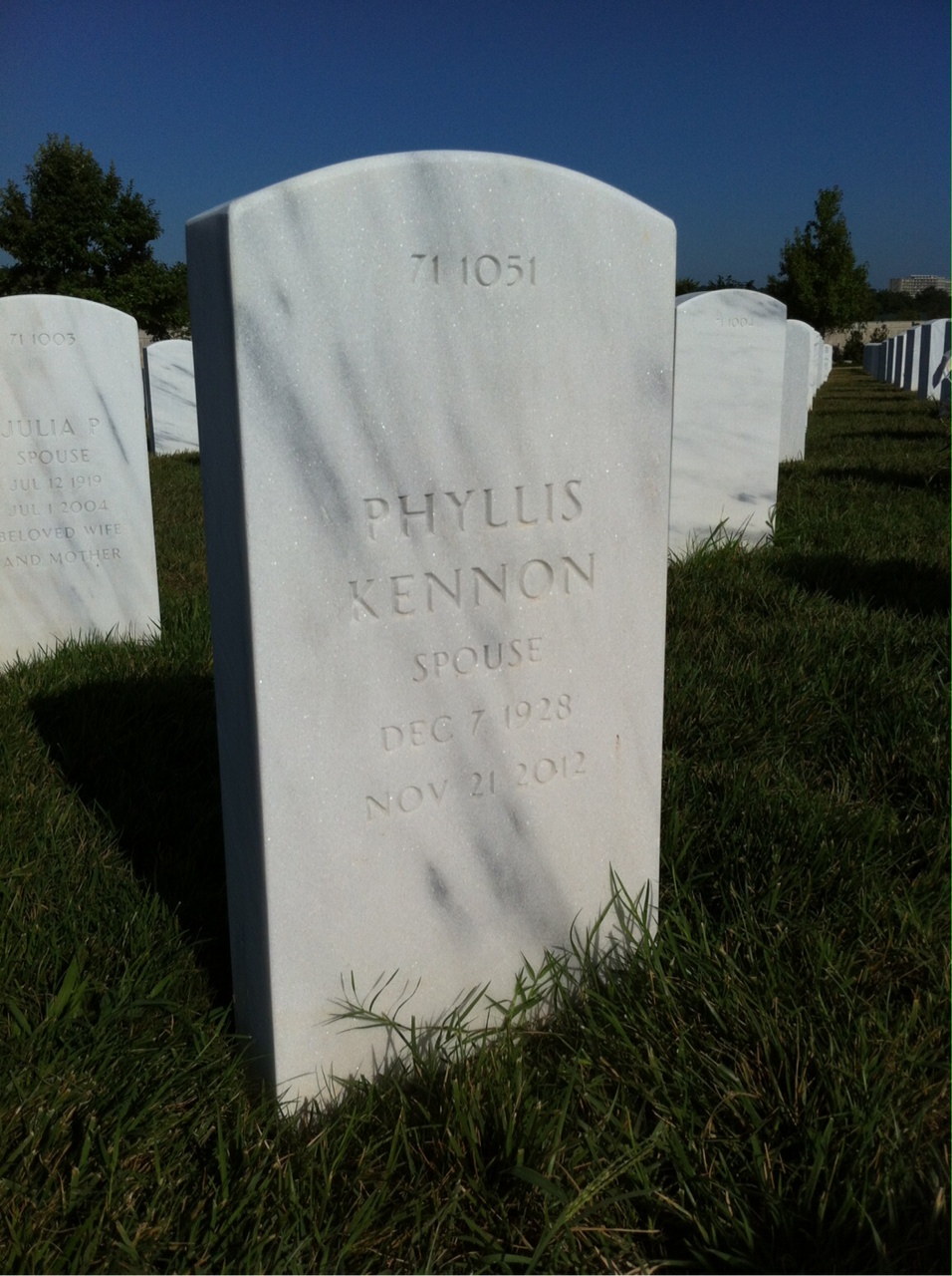 Back of headstone — George Bailey