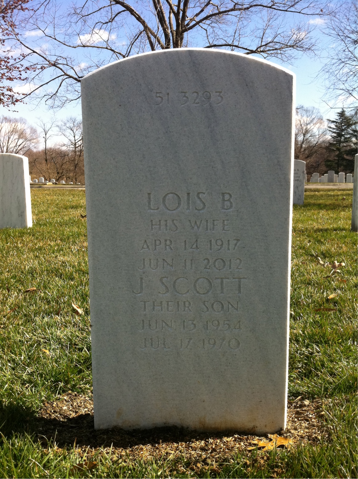Back of headstone — William Roberts