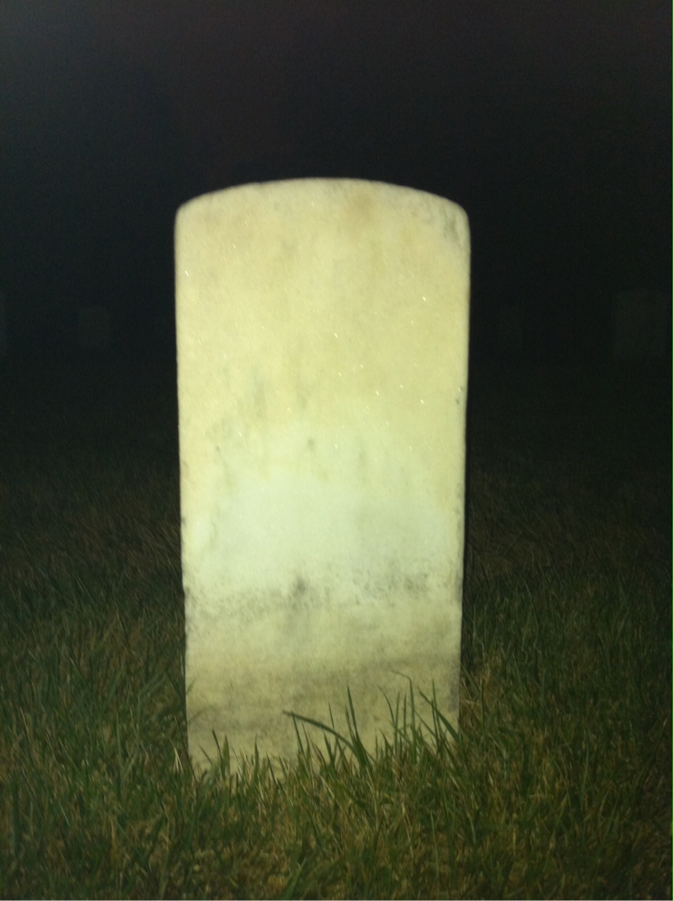 Back of headstone — Isaac Myers