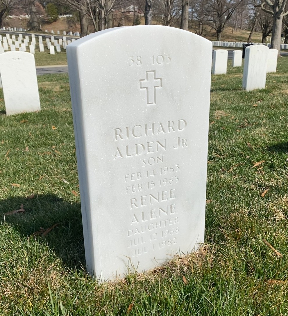 Back of headstone — Richard Alden Just