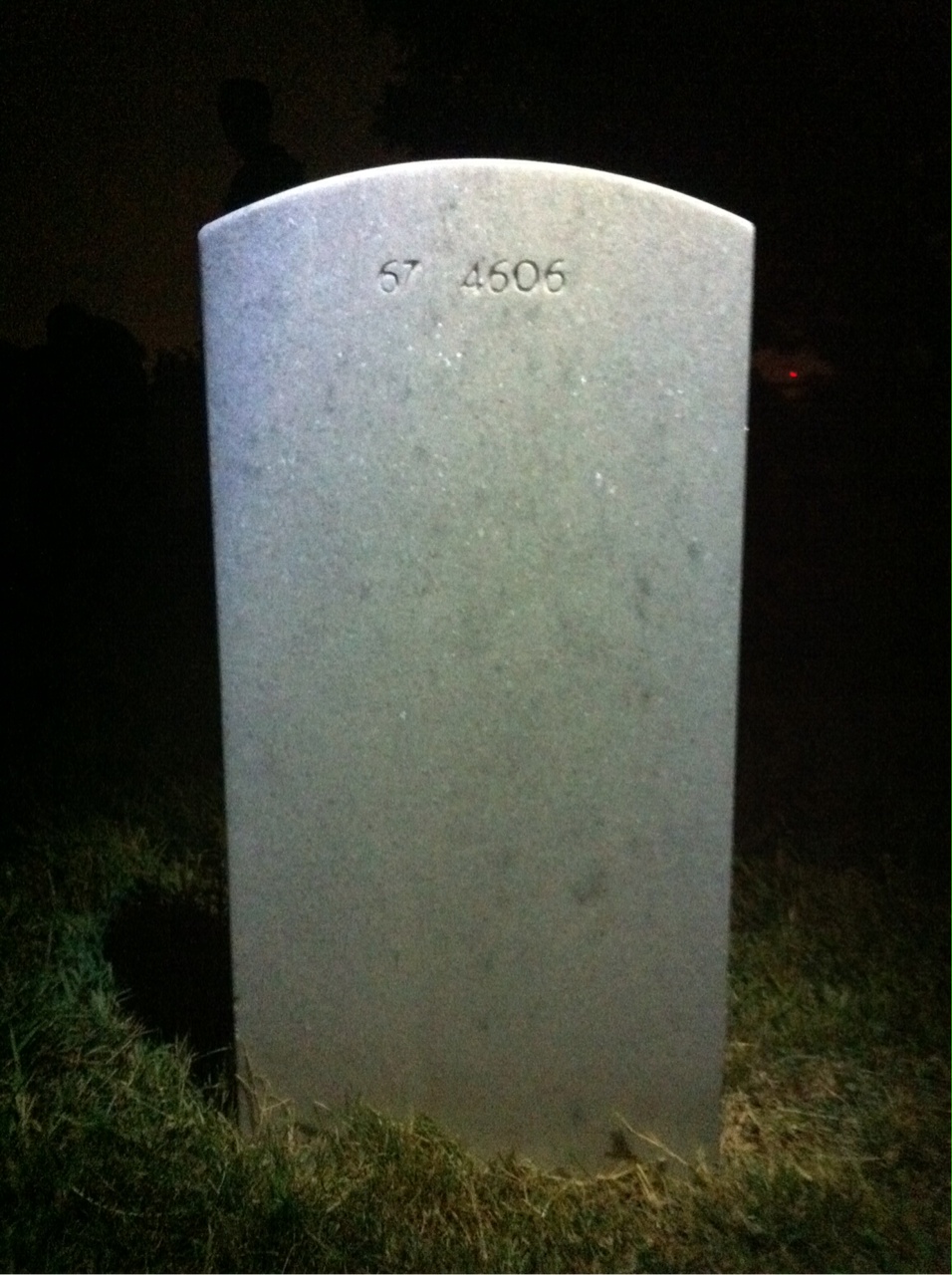 Back of headstone — Thomas Michael Delauder