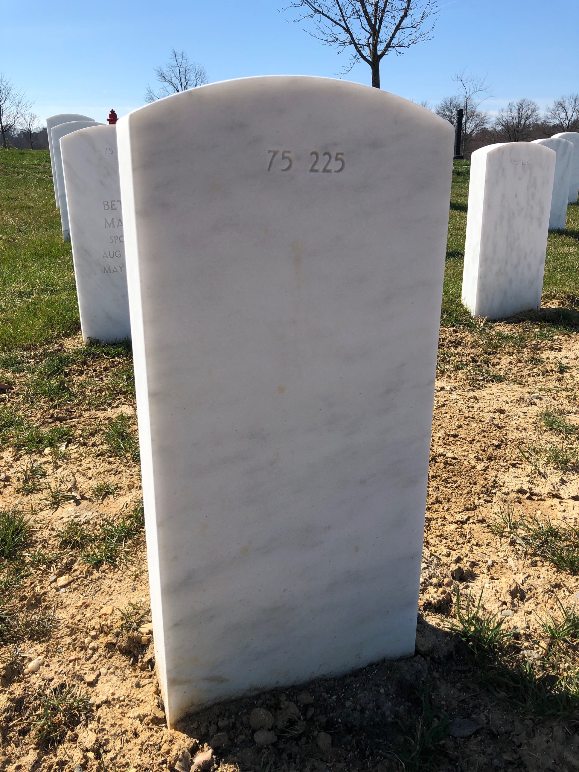 Back of headstone — Richard Allison
