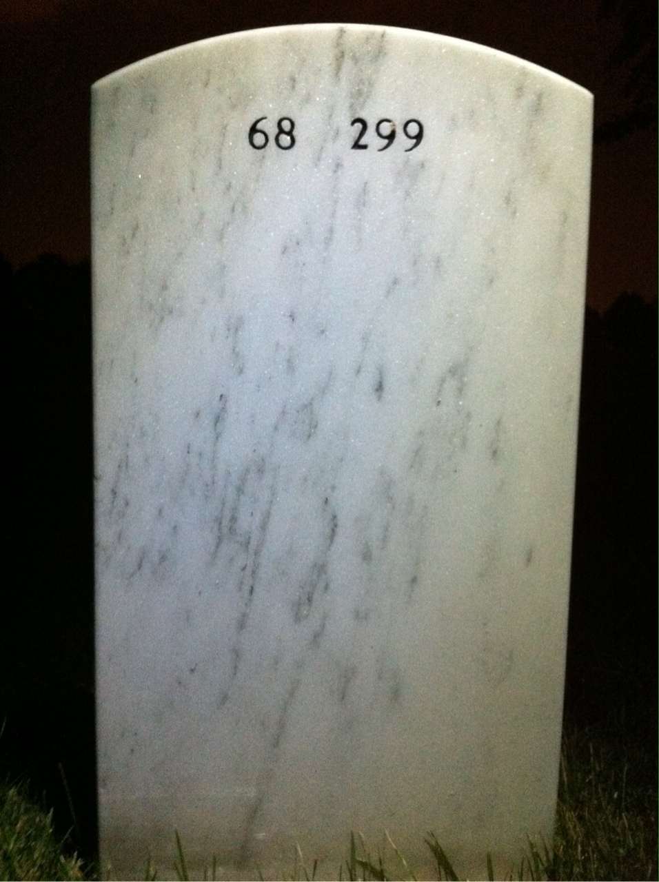 Back of headstone — Roland Vergagni
