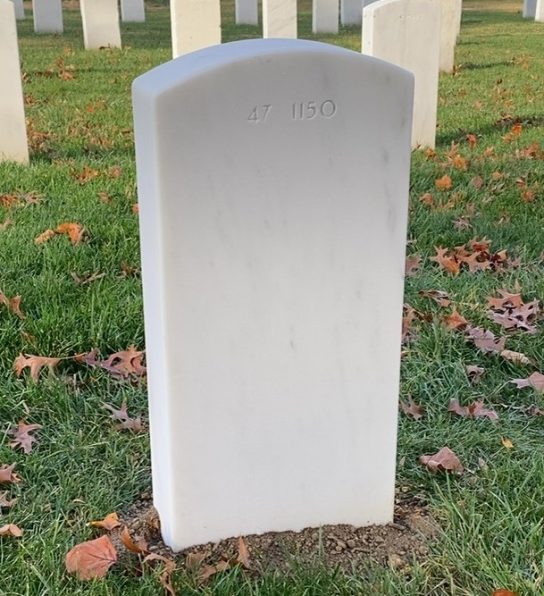 Back of headstone — Harley Mooney