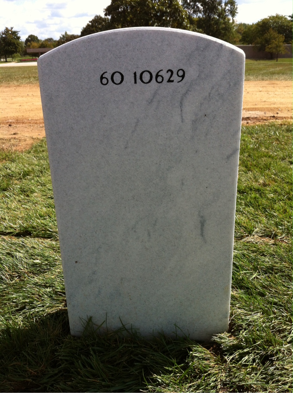 Back of headstone — Garland Avent