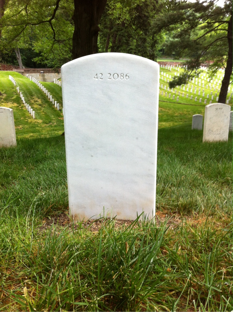 Back of headstone — George Hernholm